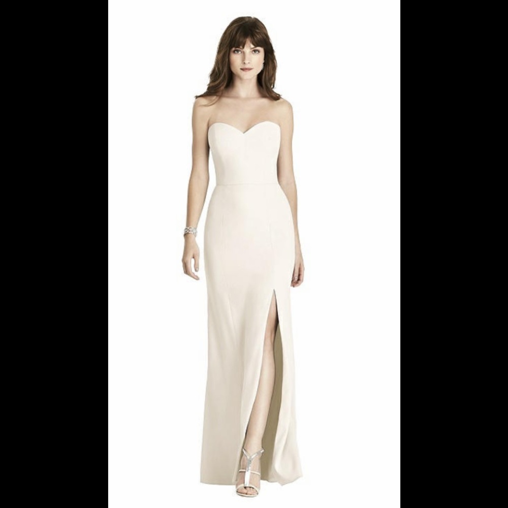Strapless Ivory Gown Dessy Collection